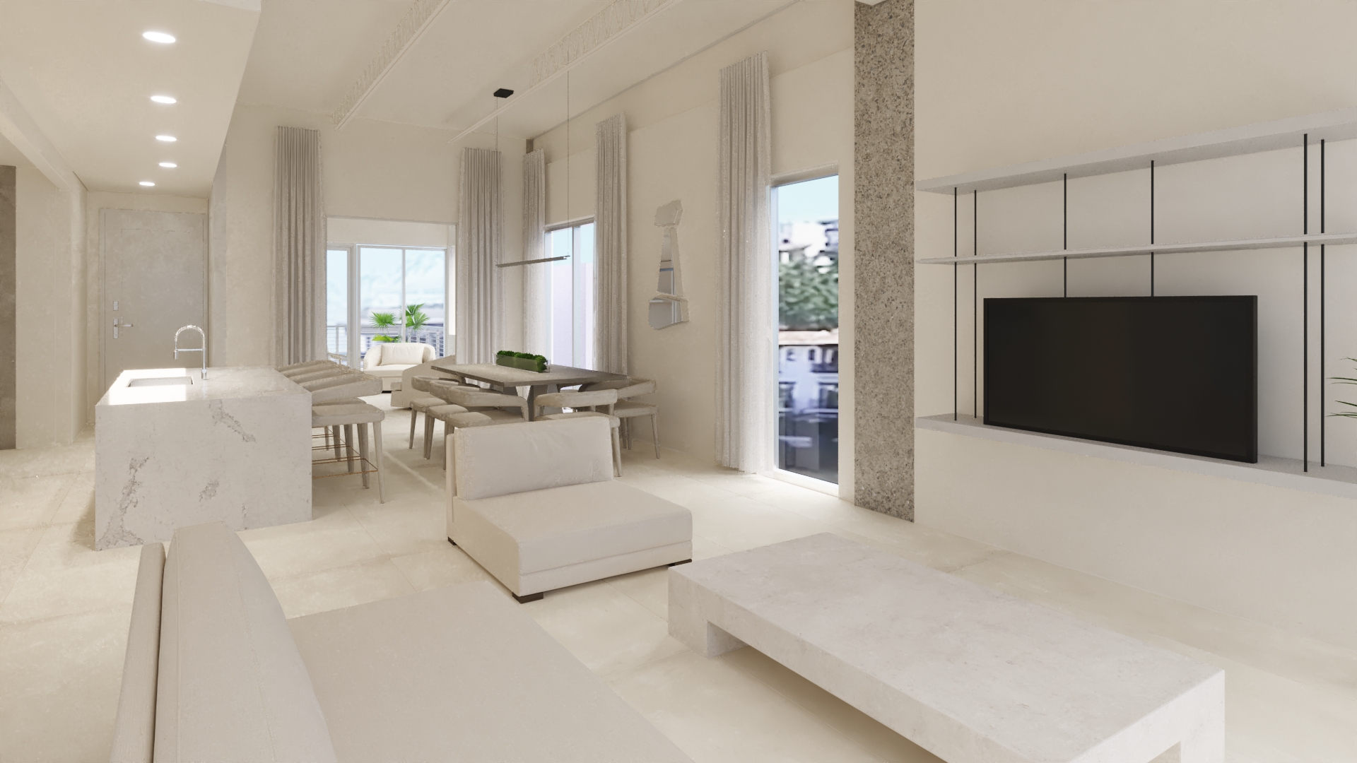 Fully Furnished Penthouse Rendering