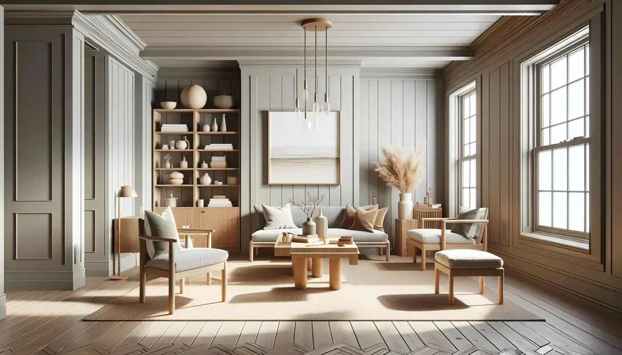 Nantucket coastal materials in a tonal palette