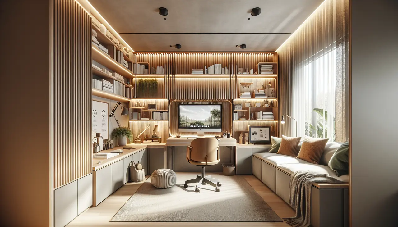 Desk placement in a considered home office