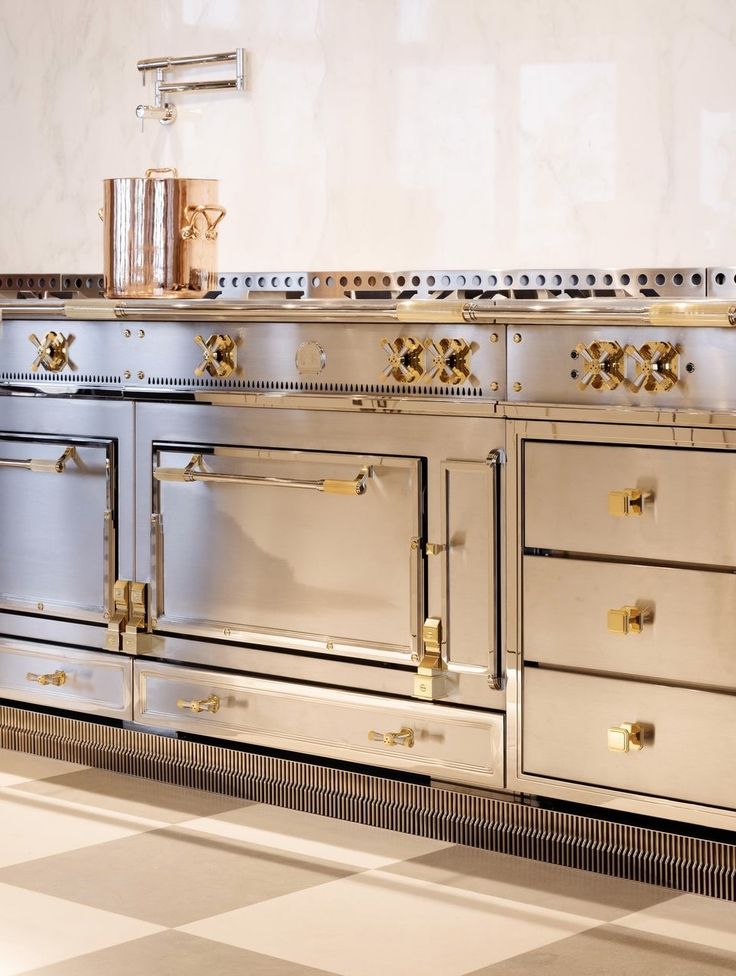 Silver Gold Kitchen Stove