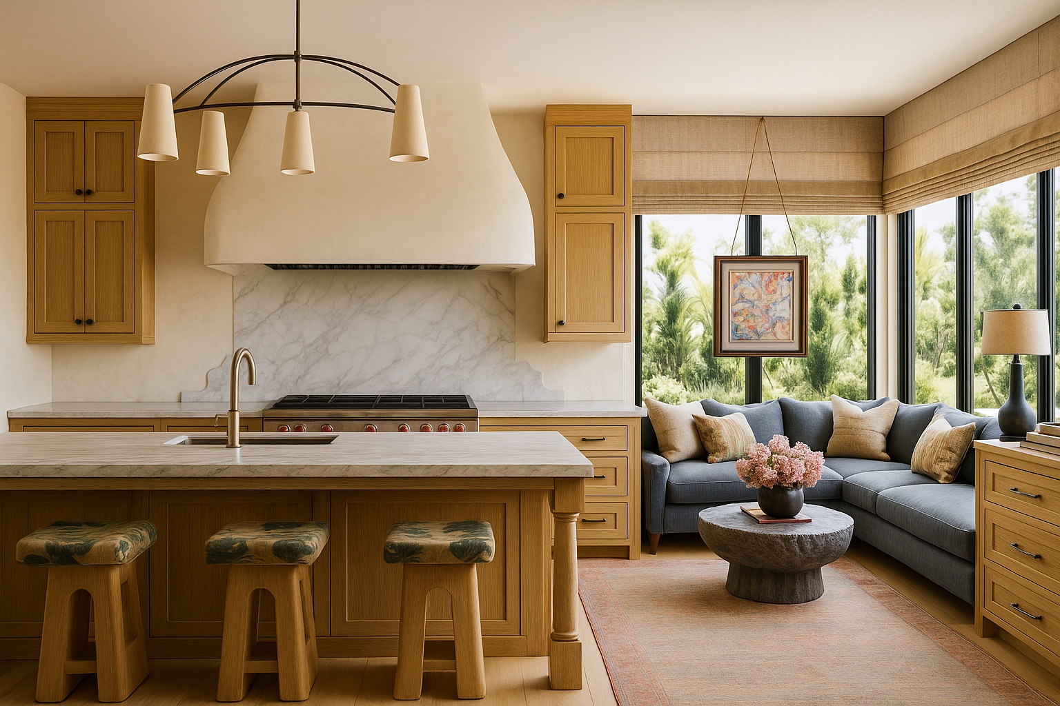 Kitchen Living Seating Area