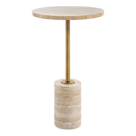 Solenne Travertine Pedestal Table Solenne Travertine Pedestal Table