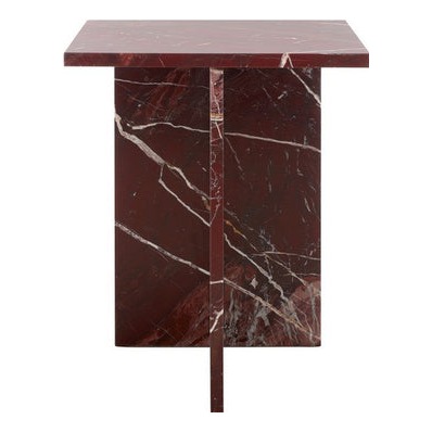 Verbier 2-Leg Marble Accent Table, Dark Red Verbier 2-Leg Marble Accent Table, Dark Red